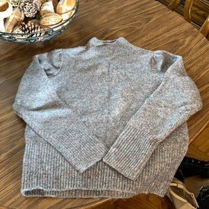 Multicolor, soft, mock neck sweater, medium